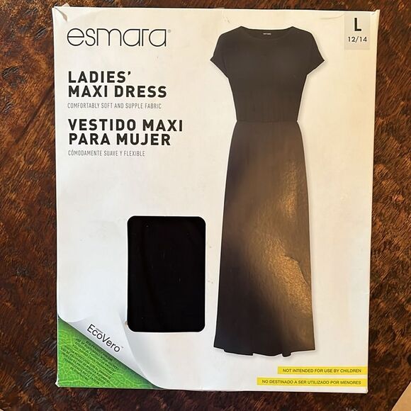 Esmara Black Maxi Dress for Women Size Large New - Picture 1 of 2